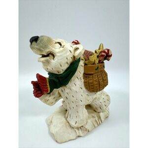 David Frykman Polar Bear with Saddle Bag with Candy Cane  DF2020C